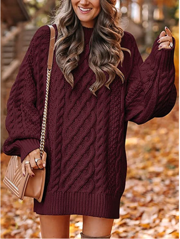 Chloé – Vestido de Suéter de Punto Torcido