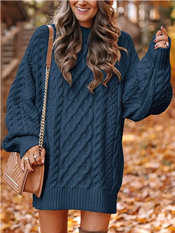 Chloé – Vestido de Suéter Trenzado
