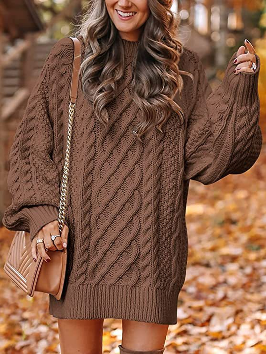 Chloé – Vestido de Suéter Trenzado