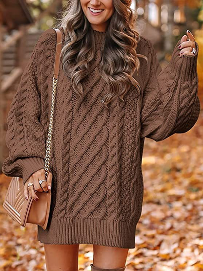 Chloé – Vestido de Suéter de Punto Torcido