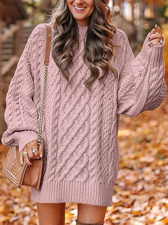 Chloé – Vestido de Suéter de Punto Torcido