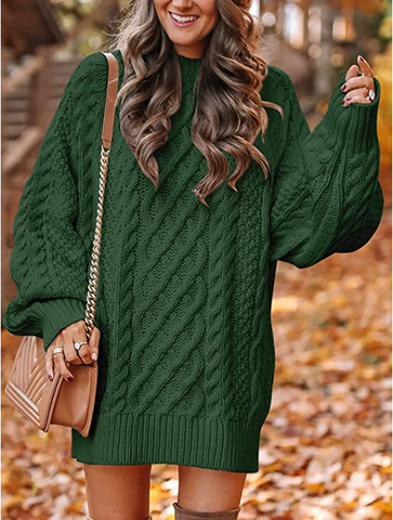 Chloé – Vestido de Suéter Trenzado
