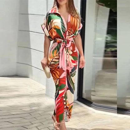 Fern - Vestido de Cuello Volante de Cintura Alta