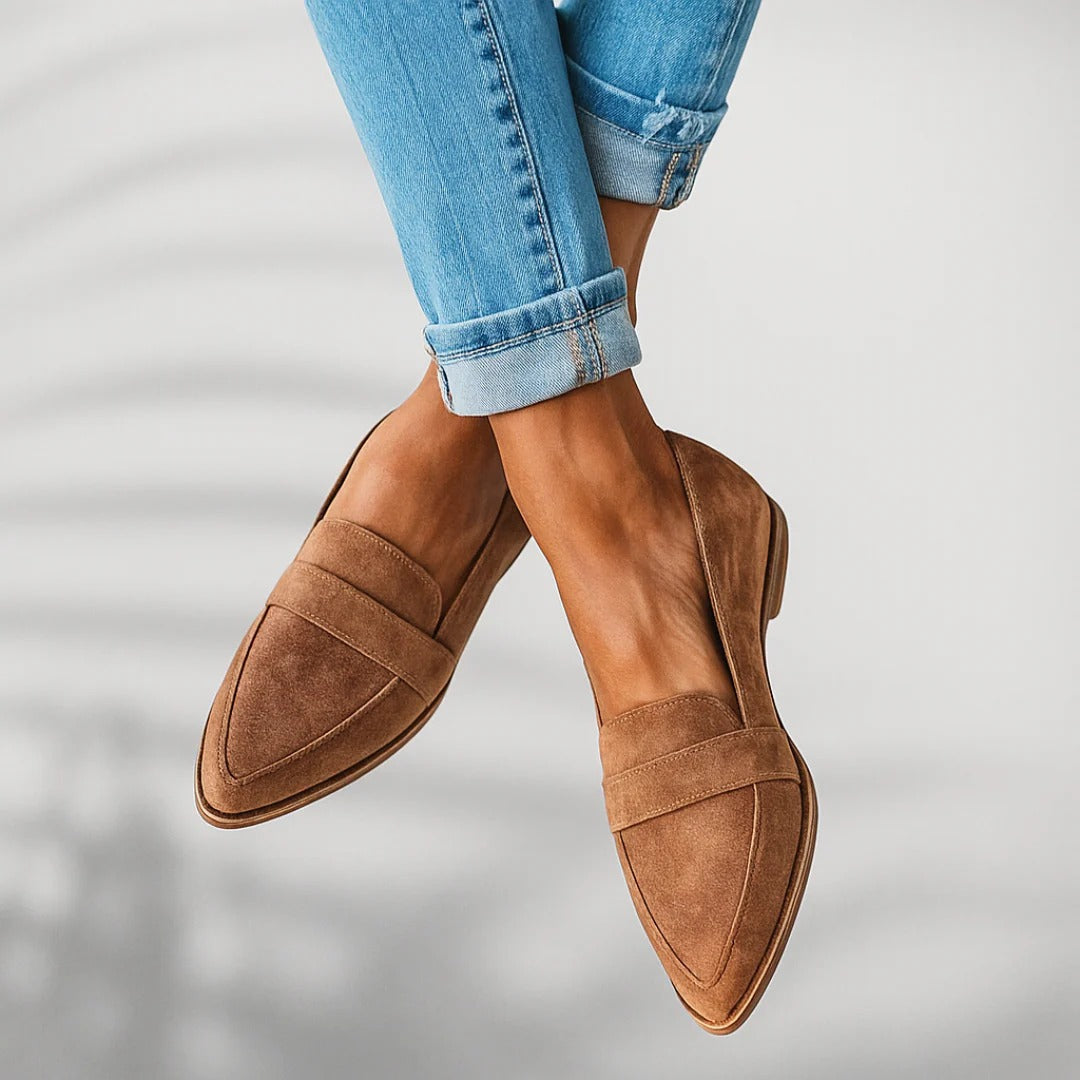 Annalise - Mocasines casuales con punta afilada para mujer