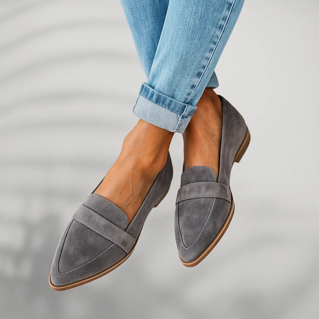 Annalise - Mocasines casuales con punta afilada para mujer
