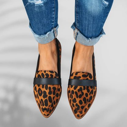 Annalise - Mocasines casuales con punta afilada para mujer