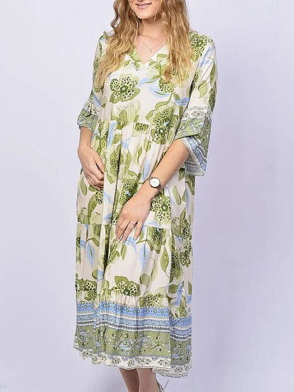 AROME - VESTIDO ESTILOSO CON ESCOTE EN V