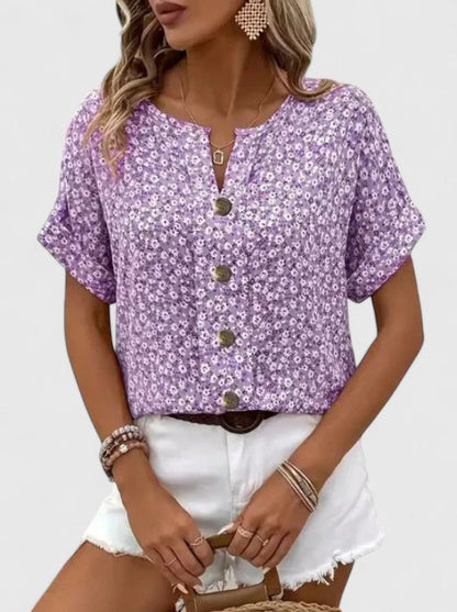Sabine - Top Floral Elegante de Verano