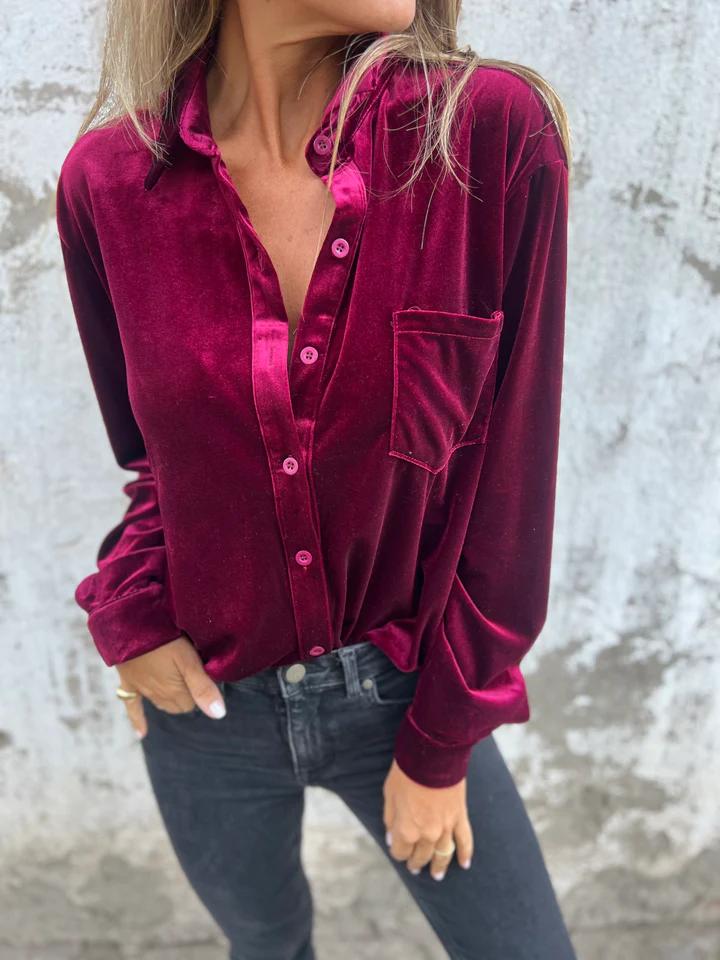 Kaya - Blusa de Terciopelo Elegante