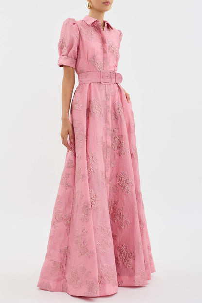 Anabella | Vestido de Mangas Cortas Abullonadas