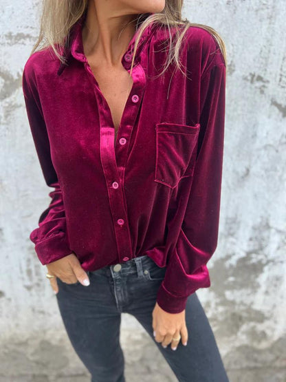 Kaya - Elegante Blusa de Terciopelo