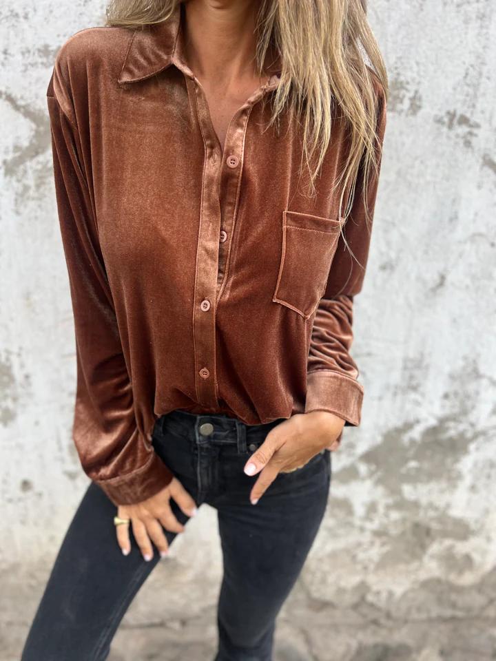 Kaya - Elegante Blusa de Terciopelo