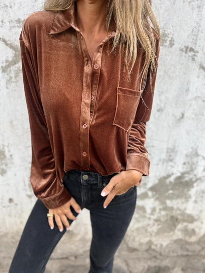 Kaya - Elegante Blusa de Terciopelo