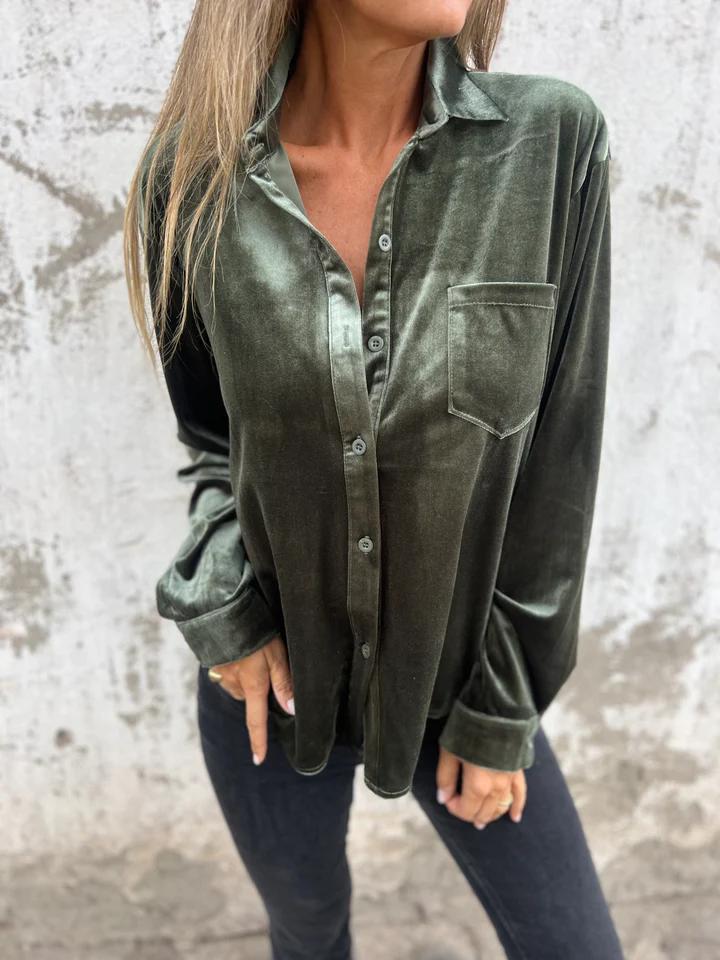 Kaya - Blusa de Terciopelo Elegante