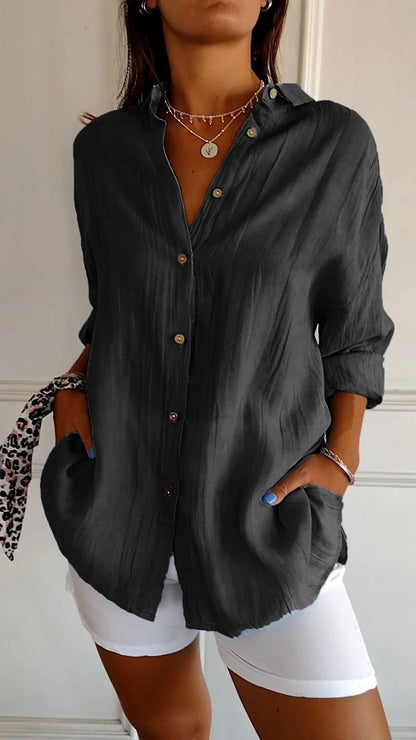 Sasha™ | Camisa Elegante con Pliegues
