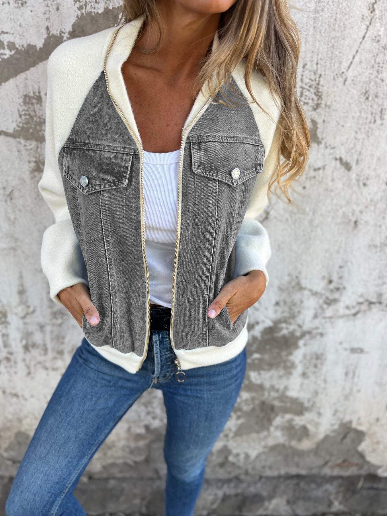 Audrey - Chaqueta de Denim Clásica Versátil