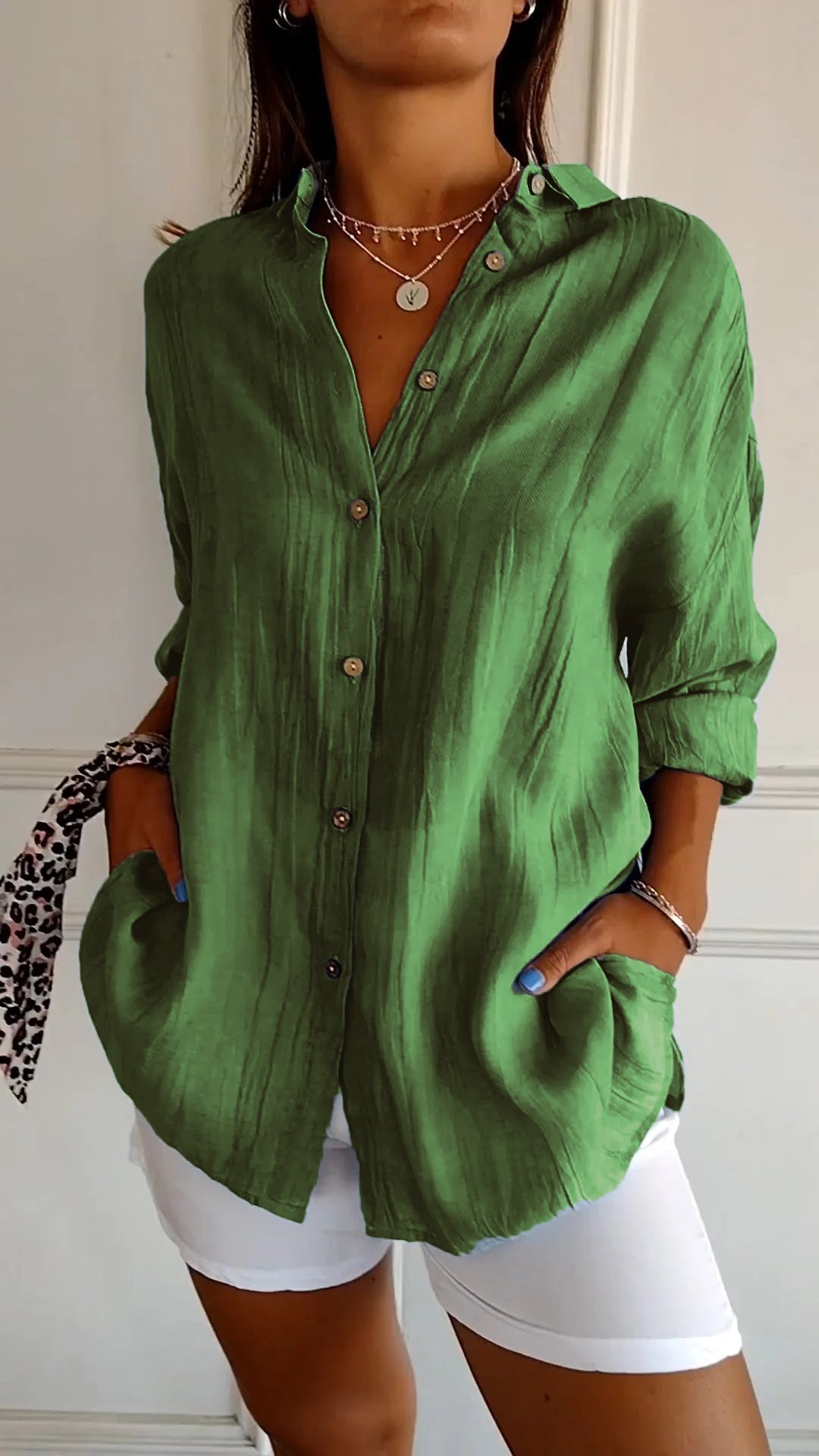 Sasha | Camisa Elegante con Estilo Plisado