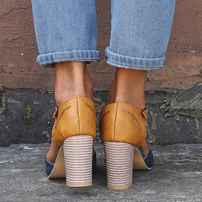 Clarina - Zapatos de tacón bloque elegante