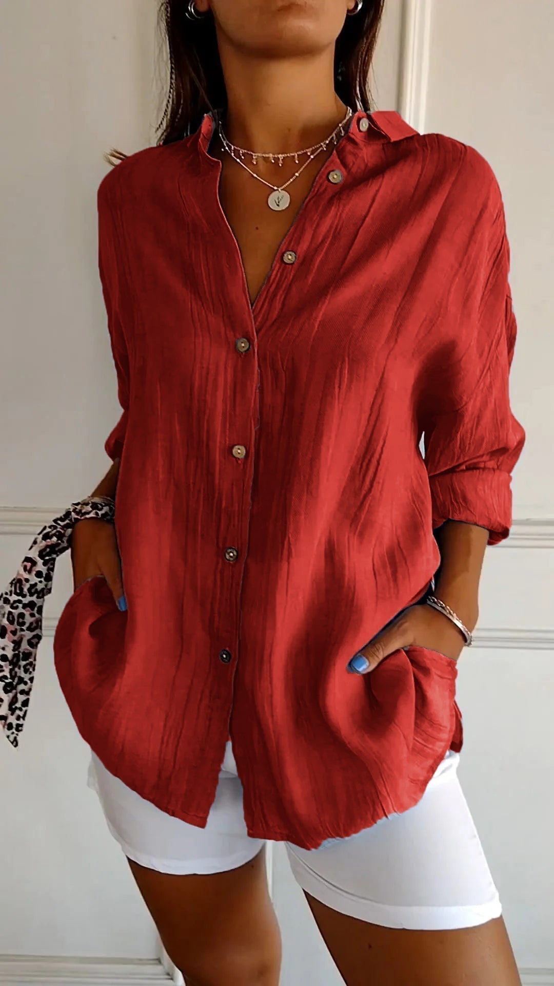 Sasha™ | Camisa Elegante con Pliegues