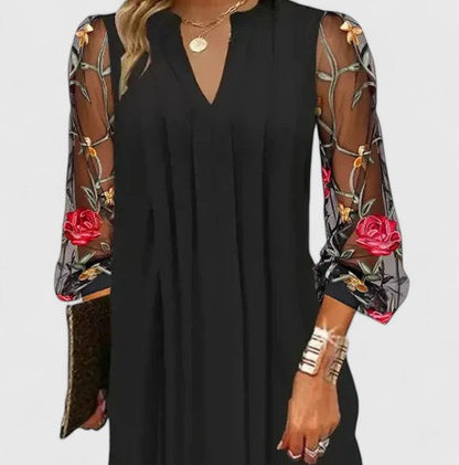 NICOLE – VESTIDO MINI BORDADO ELEGANTE