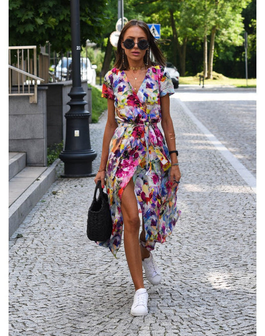 Yasmine | Vestido V-Cuello Elegante