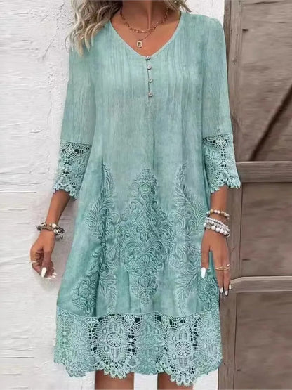 Lisa | Vestido de Escote en V con Encaje