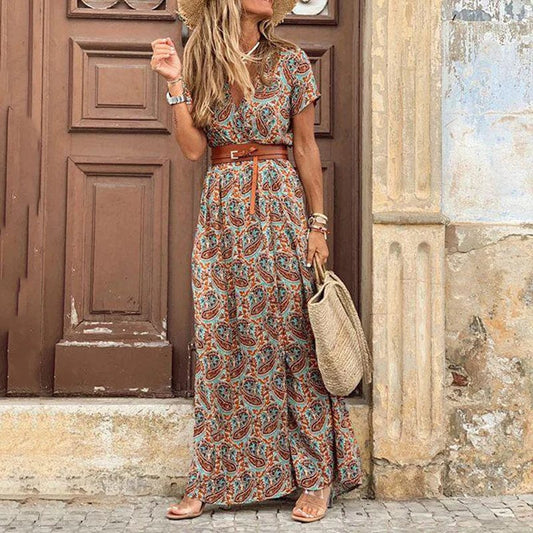 Giselle – Vestido Maxi Ibiza (Incluye Cinturón)