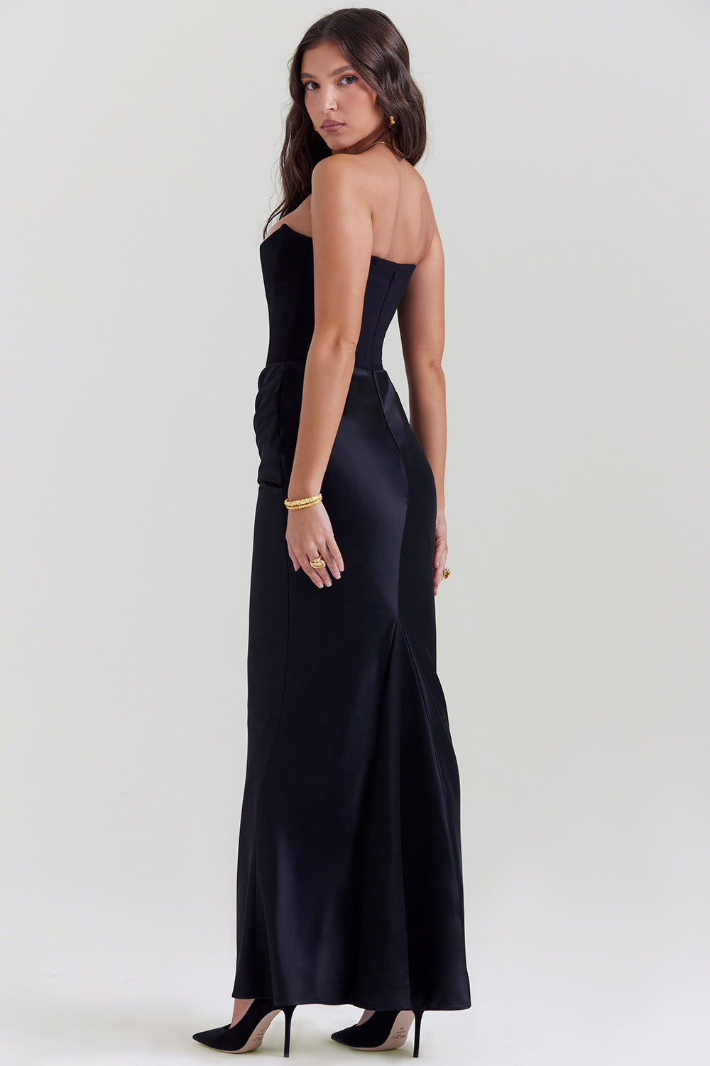 Paloma - Vestido Maxi Elegante de Satén Sin Mangas