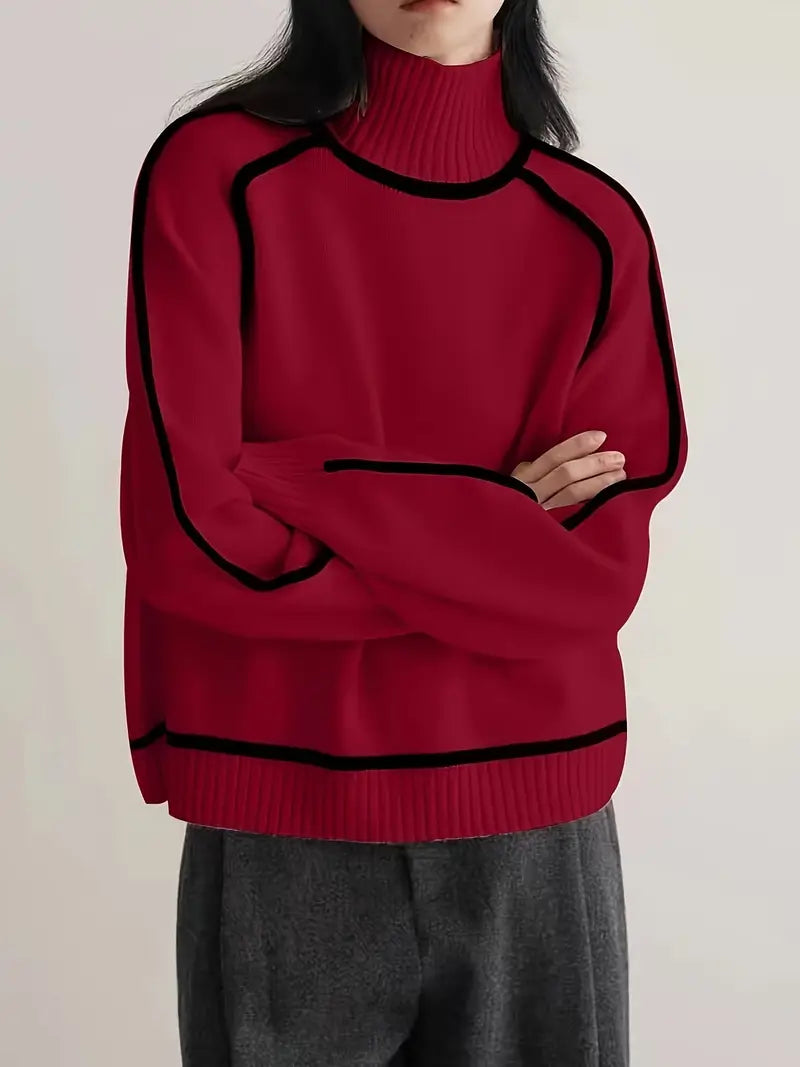 Donna | Suéter Elegante de Cuello Alto
