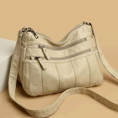 Bolso Cruzado de Cuero Suave Nina