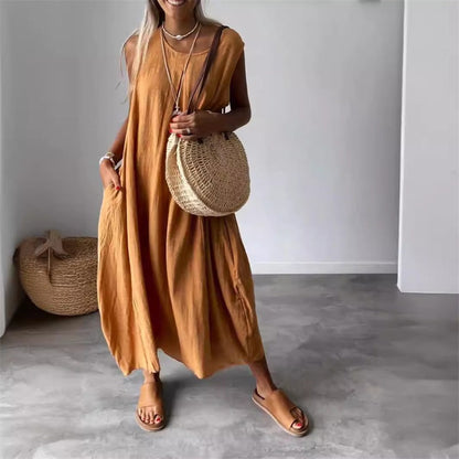 Noemi | Vestido Casual Sin Mangas con Bolsillos
