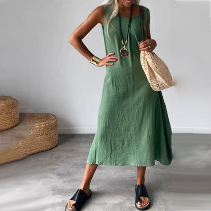 Noemi | Vestido Casual Sin Mangas con Bolsillos