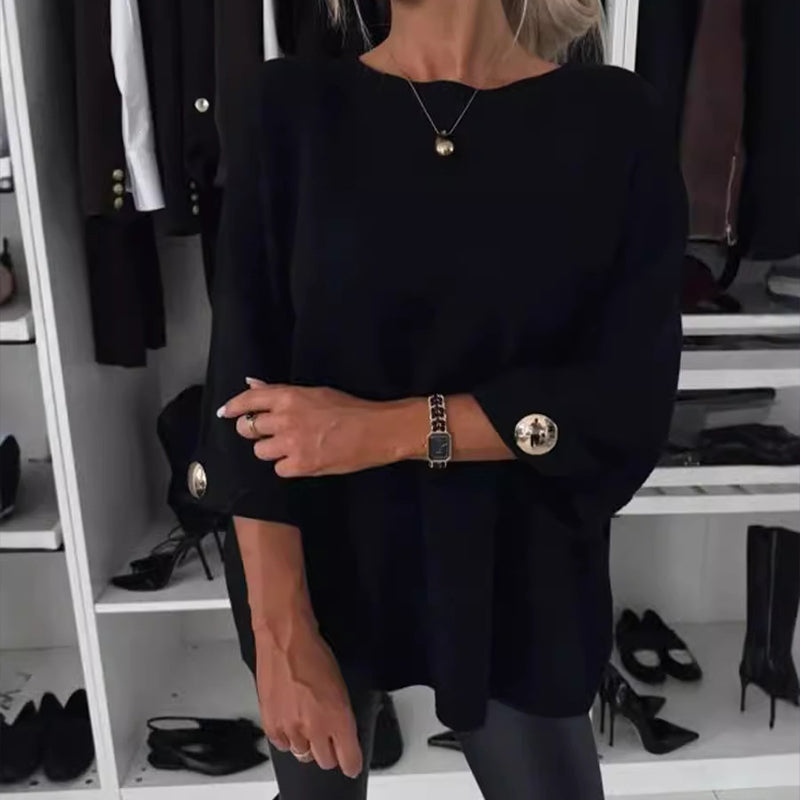 Millie - Top Elegante con Mangas de Botón