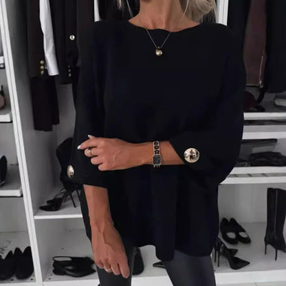 Millie - Top Elegante con Mangas de Botón