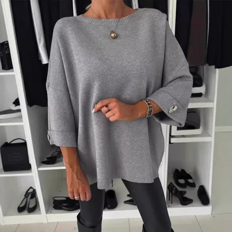 Millie - Top Elegante con Mangas con Botones