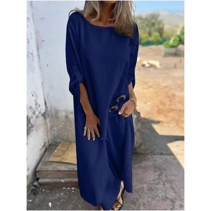 Everly – Elegante Traje de Dos Piezas de Algodón y Lino