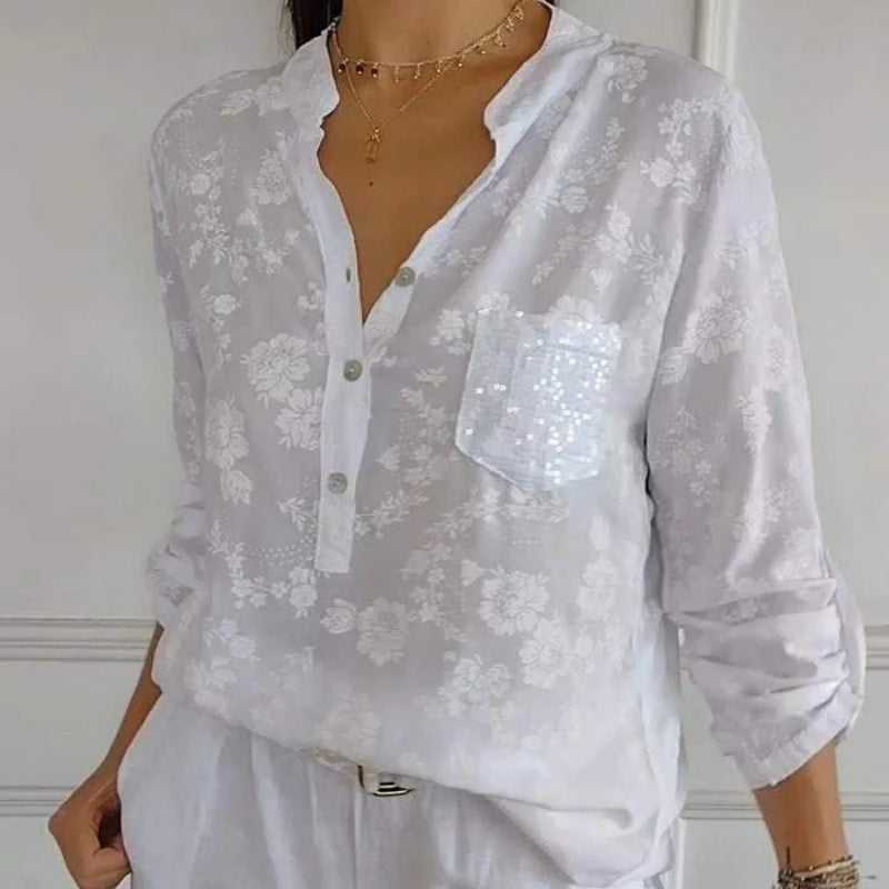 BLUSA FLORAL FRIEDLINDE I DE MANGA LARGA