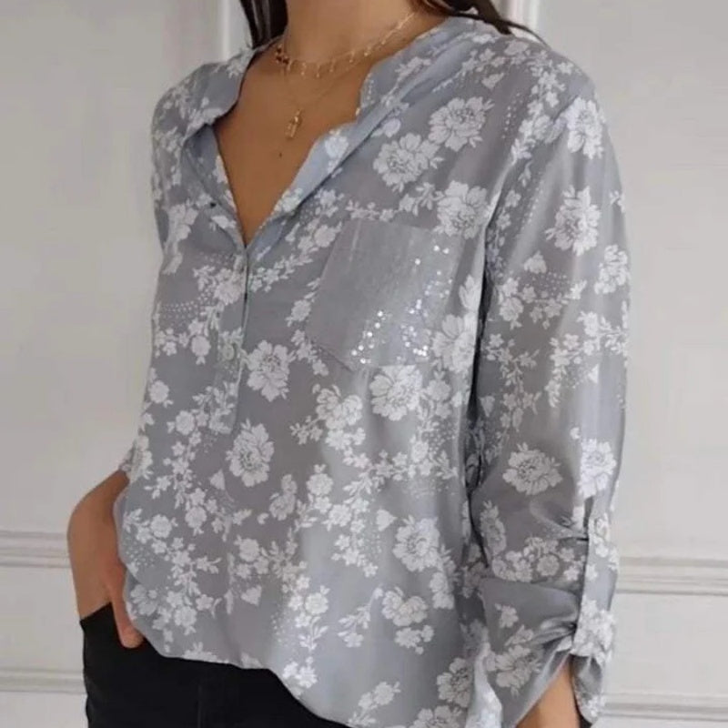 BLUSA FLORAL FRIEDLINDE I DE MANGA LARGA