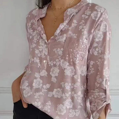 BLUSA FLORAL FRIEDLINDE I DE MANGA LARGA