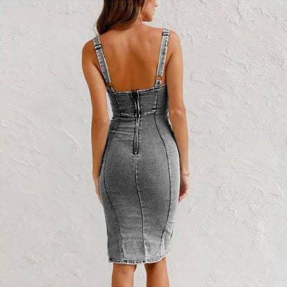 Mona | Vestido de Tirantes de Denim