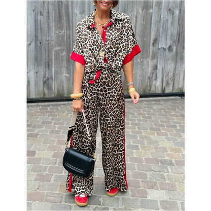 COLLINS – CONJUNTO DE ROPA DE LEOPARDO DE LUJO