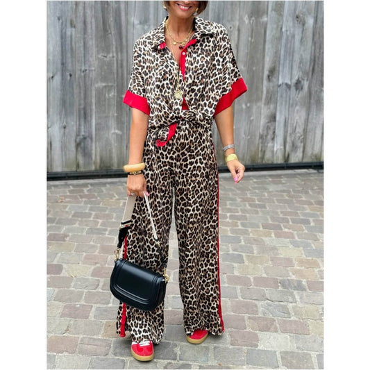 COLLINS – CONJUNTO DE ROPA DE LEOPARDO DE LUJO