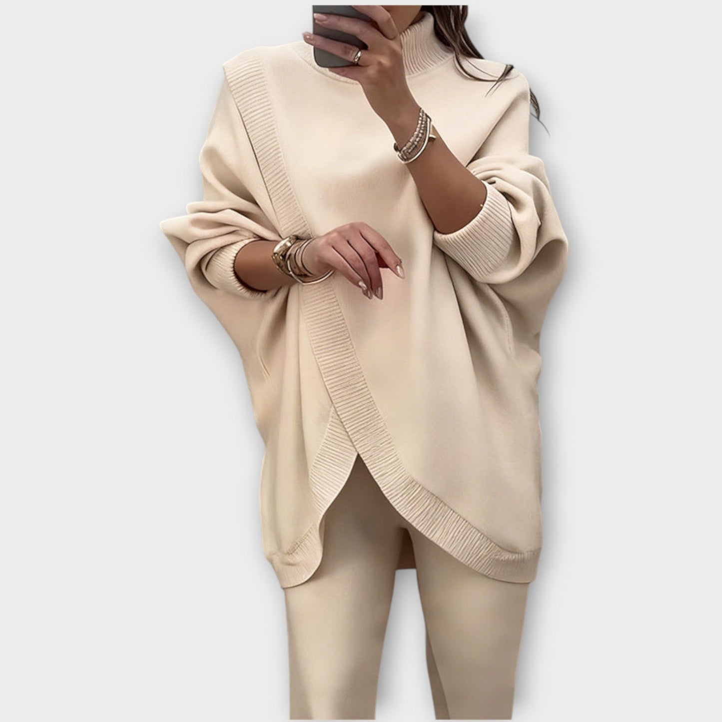 Conjunto de Lounge de Punto Relajado