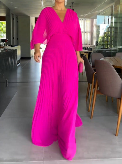 RIA™ - Vestido Maxi con Costillas Flotantes