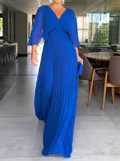 RIA™ - Vestido Maxi con Costillas Flotantes