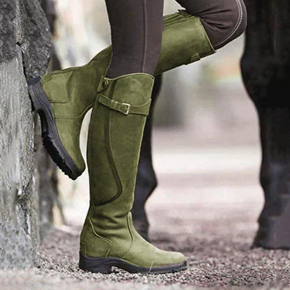 Botas de Mujer Impermeables hasta la Rodilla con Correa y Suela Antideslizante