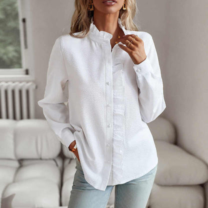 Grace – Blusa con Botones y Volantes