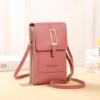 Bolso de Cuero Cruzado para Teléfono Móvil