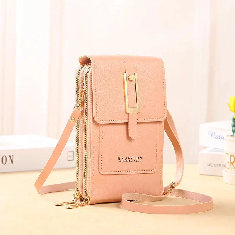 Bolso de Cuero Cruzado para Teléfono Móvil