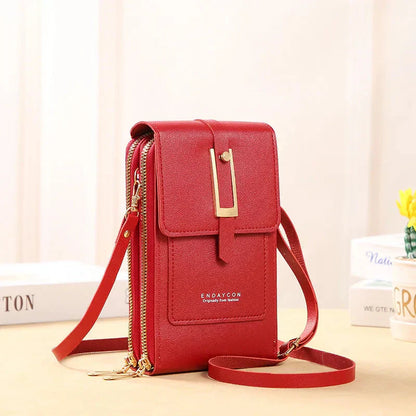 Bolso de Cuero Cruzado para Teléfono Móvil